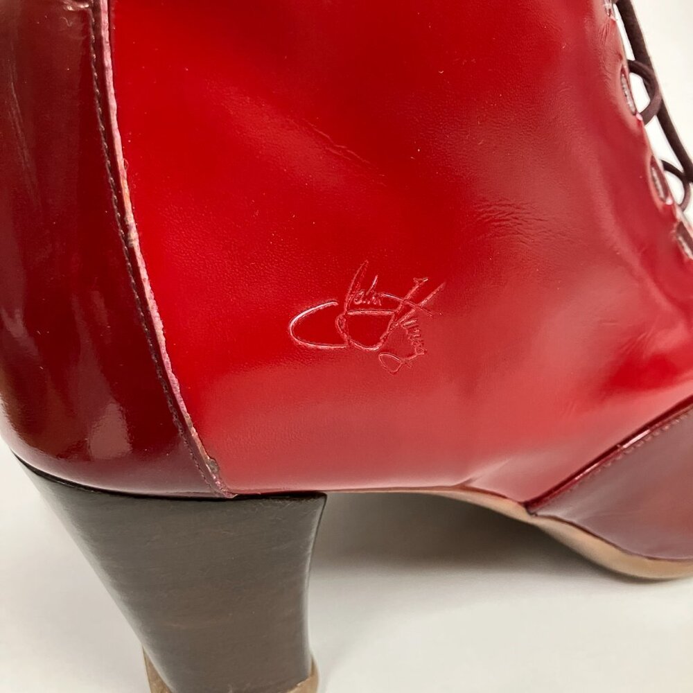 *BRAND NEW!* Fluevog 2008 Operetta BARTOLI Booties, Wine, Size 9! Super cute!!! - Picture 7 of 15